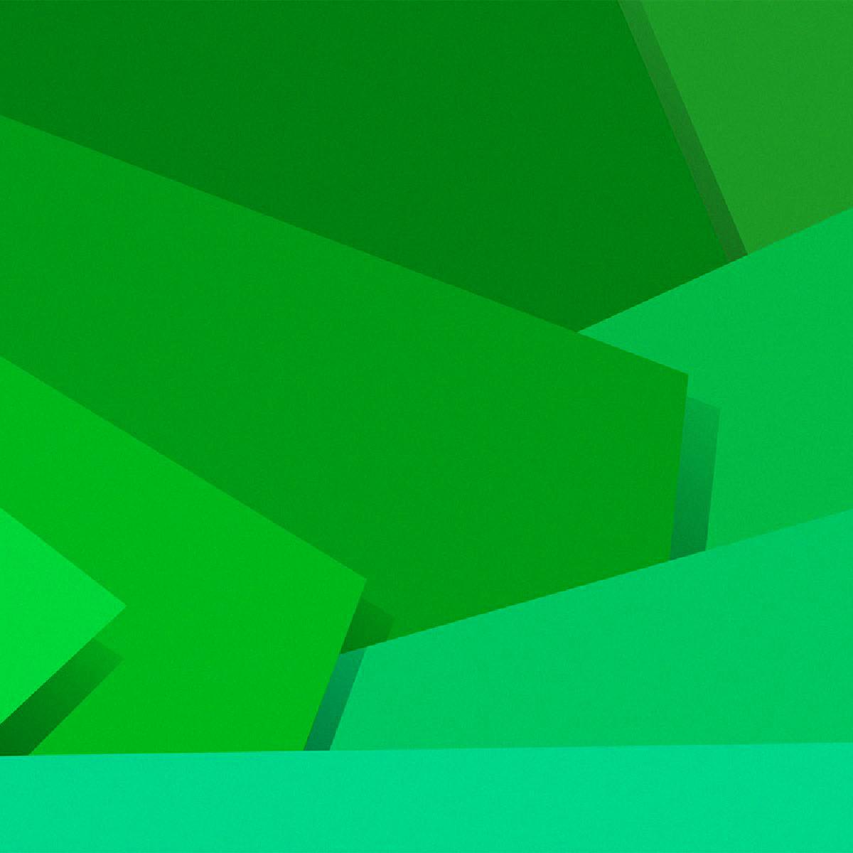Waves of shaded color, interrupted at regular intervals by hard edges