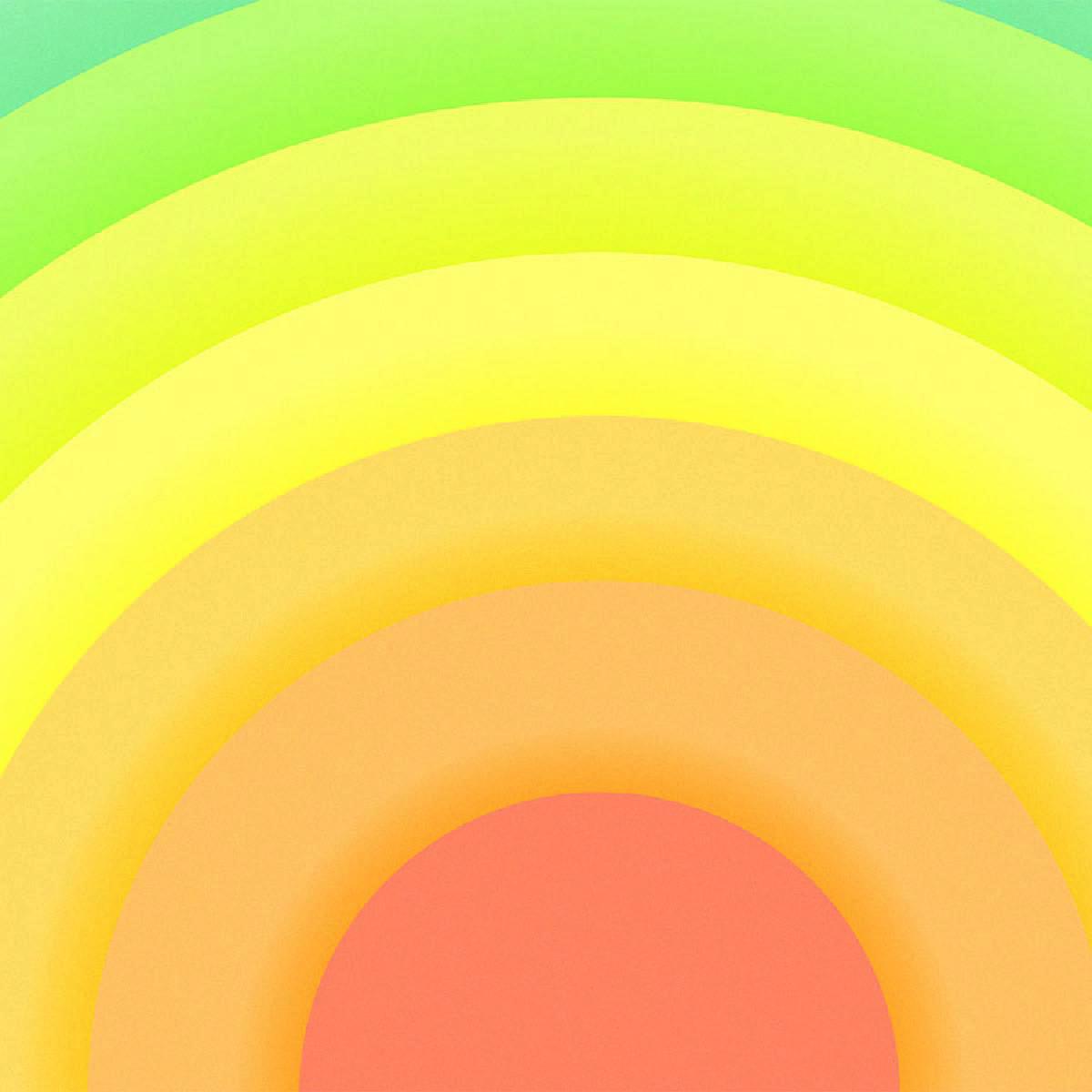 Waves of shaded color, interrupted at regular intervals by hard edges
