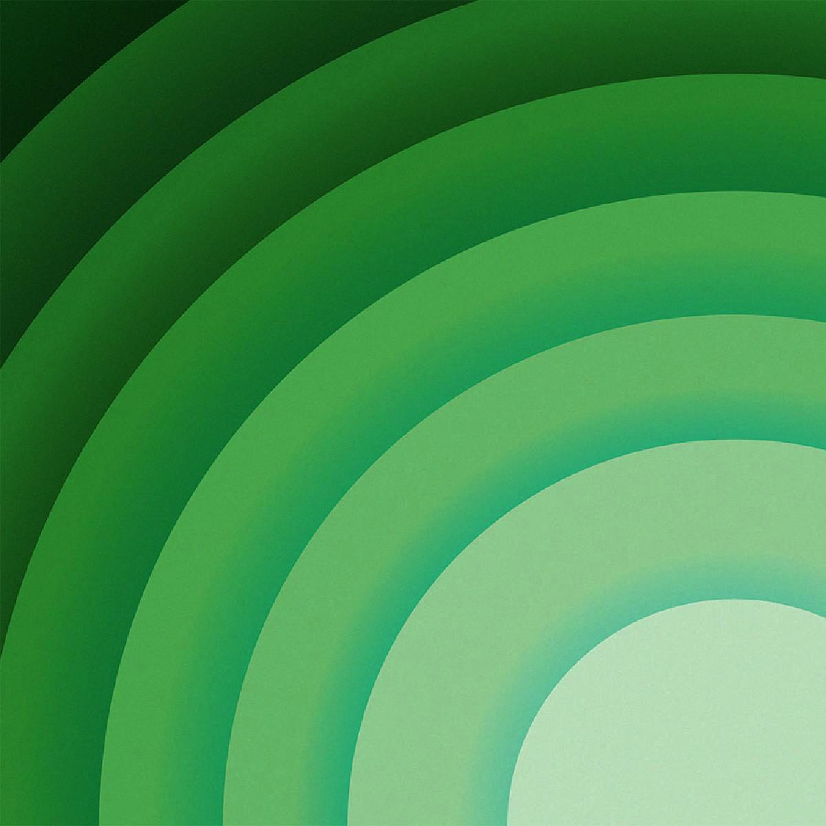 Waves of shaded color, interrupted at regular intervals by hard edges