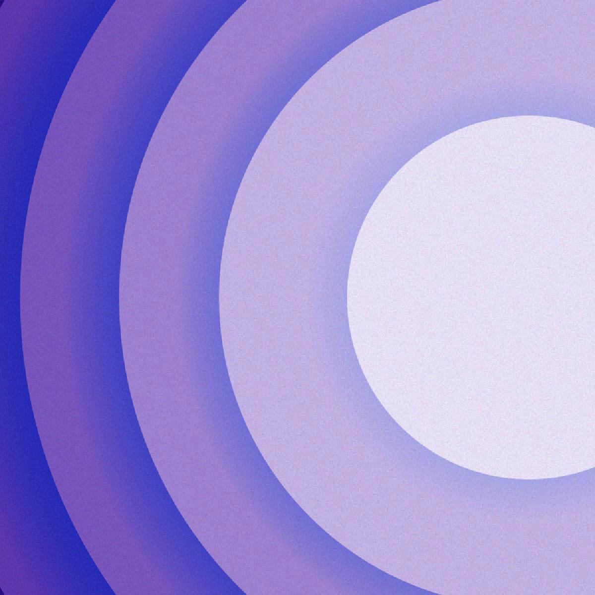Waves of shaded color, interrupted at regular intervals by hard edges